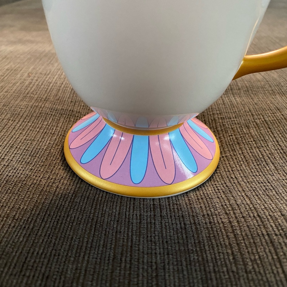 Disney Parks authentic ceramic Chip Mug, Beauty and the Beast, souvenir for less - Picture 4 of 9